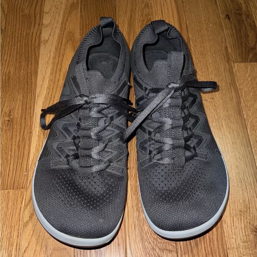 Whitin Minimalist Barefoot Shoes Men EU 42 US 9 Gray Knit Lace Up Low Top